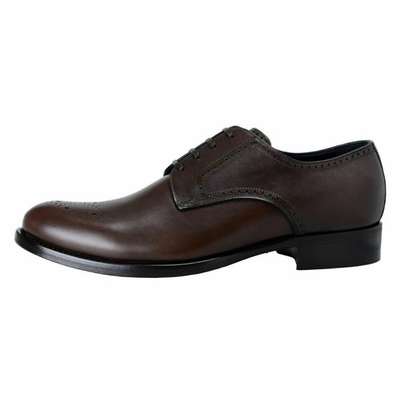 Dolce & Gabbana Men\'s Brown Leather Derby Oxfords
